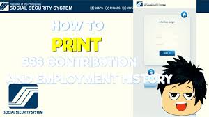 how to print sss contribution and