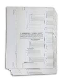 Details About Treeseek 15 Generation Pedigree Chart 5 Pack Blank Genealogy Forms For