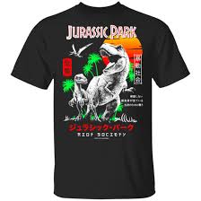 Riot Society Jurassic Park T Rex Kanji Mens T Shirt