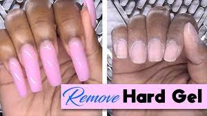 how to take off hard gel nails at home