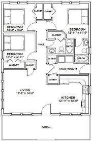28x36 House 3 Bedroom 2 Bath 1