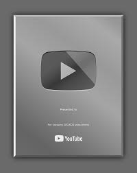 Silver Play Button Photo Download gambar png