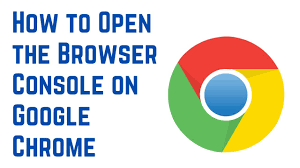 browser console on google chrome