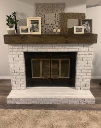 Rustic Wood Fireplace Mantel Shelf