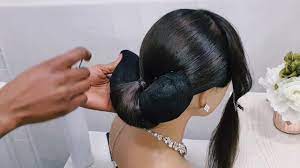 black bridal hairstyle updo tutorial