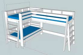 Twin size loft bed with slide and ladder, gray. 68 Amazing Diy Bunk Bed Plans