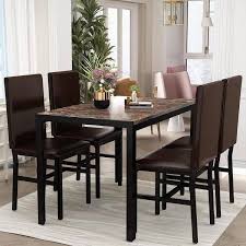 Pu Leather Chairs Bar Table Set
