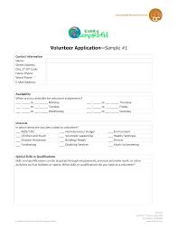 Free Non Profit Success Volunteer Application Template Pdf Format