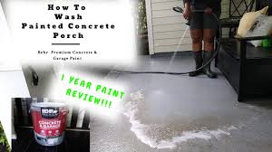 how to wash painted concrete porch