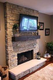 Stone Fireplace With Tv Stack Stone