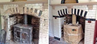 victorian glazed brick fireplace repair
