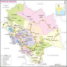 himachal pradesh map map of himachal