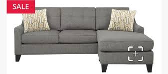 Gray Textured Sleeper Chaise Sofa