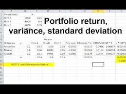 portfolio return variance standard