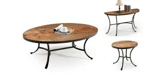 Rustic Wood Coffee With Oval Top And