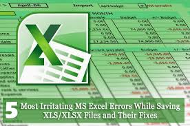 5 Most Irritating Ms Excel Errors While Saving Xls Xlsx
