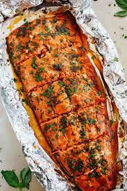 What temp should salmon be cooked to? Ginger Basil Salmon In Foil Eat Yourself Skinny