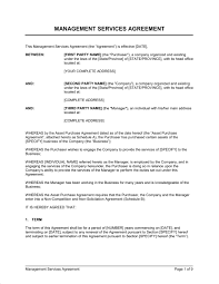 Management Services Agreement Template Word Pdf By