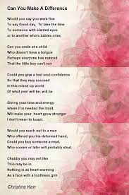 difference poem by christine kerr