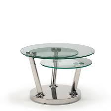 Monet Swivel Coffee Table Clear Glass