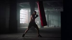muscular man boxing punch stock fooe