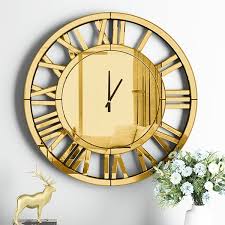 580mm Large Round Gold Roman Numeral