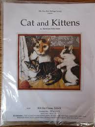 The Fine Arts Heritage Society Counted Cross Stitch Kit Cat And Kittens Nip 104 Ebay