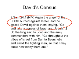 Image result for king david takes a census of israel in the bible