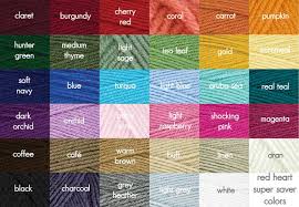 Skillful Red Heart Yarn Colors Yarn Colors Chart Red Heart