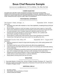 Culinary Resume Templates Examples Free