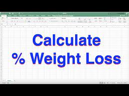 how to calculate weight loss percene