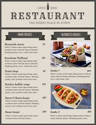20 Outstanding Restaurant Menu Templates For Food And Drink