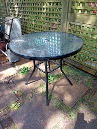 round garden table in cyncoed