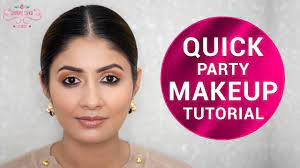 how to do quick party makeup step by