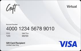 visa virtual gift card a code