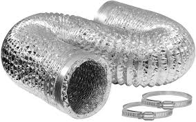 Most homes use pvc, also knows as polyvinyl chloride pipes for their dryer vent because it is very durable, strong, and easy to work with. Vivohome 4 Inch 25 Feet Aluminum Flexible Dryer Vent Hose With 2 Clamps For Hvac Ventilation Pack Of 1 Amazon Com