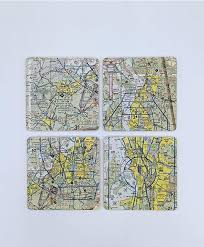 Seattle Sectional Chart Square Coaster Set