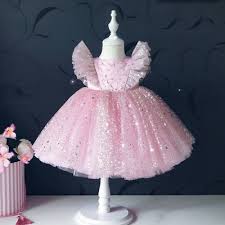 infant baby sequin princess dresses 1