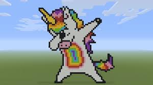 Minecraft Pixel Art Dabbing Unicorn