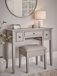 Dressing tables are ideal for organising your makeup, pills, potions, and anything else you like to keep in the bedroom. Camille Dressing Table Grey
