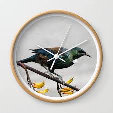 Native Bird Art Wall Clock By Ratcliffe