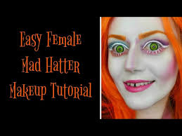 easy female mad hatter halloween makeup