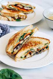 grilled vegetable tahini sandwiches