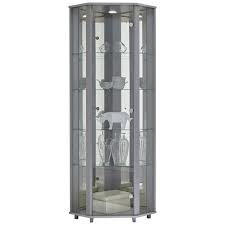 Since your corner china cabinet black is exposed to dust, you'll need to clean it to keep your entire display sparkling regularly. Buy Argos Home 1 Glass Dr Corner Display Cabinet Silver Effect Display Cabinets Argos