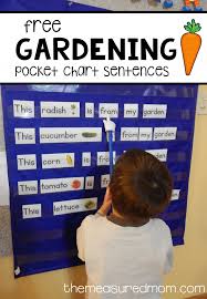 Pocket Chart Sentences For A Garden Theme The Measured Mom