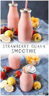 paleo strawberry guava smoothie vegan