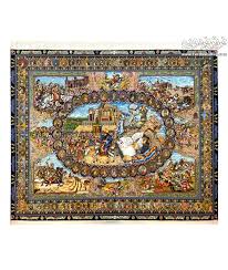 hand made tableau rug persian kings