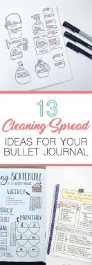 13 Brilliant Bullet Journal Cleaning Schedule Ideas The