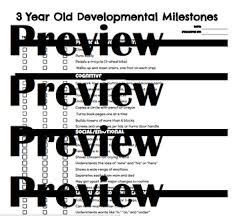 developmental milestone checklist