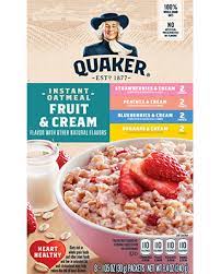 instant oatmeal fruit and cream